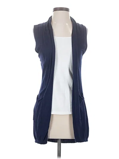 Pre-owned Trina Turk Cardigan Sweater In Blue