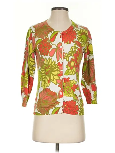 Pre-owned Trina Turk Cardigan Sweater In Green