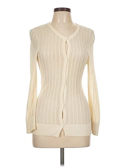 Pre-owned Trina Turk Cardigan Sweater In Ivory