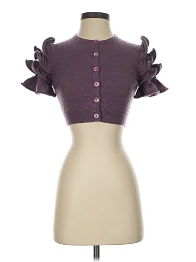 Pre-owned Trina Turk Cardigan Sweater In Purple