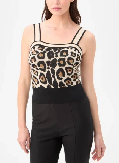 Trina Turk Casady Leopard Knit Cami In Multi