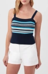 Trina Turk Casady Stripe Sweater Camisole In Multi