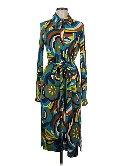 Pre-owned Trina Turk Casual Dress In Teal