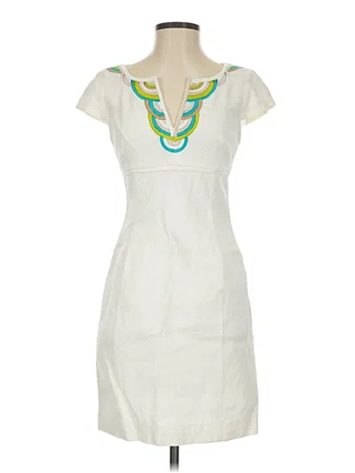 Pre-owned Trina Turk Casual Dress In White