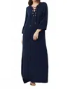 Trina Turk Catamaran Maxi Dress In Navy In Blue