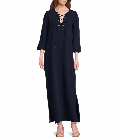 Trina Turk Catamaran Maxi Dress In Navy In Blue