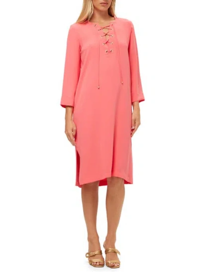 Trina Turk Catamaran Midi Dress In Coral Crush