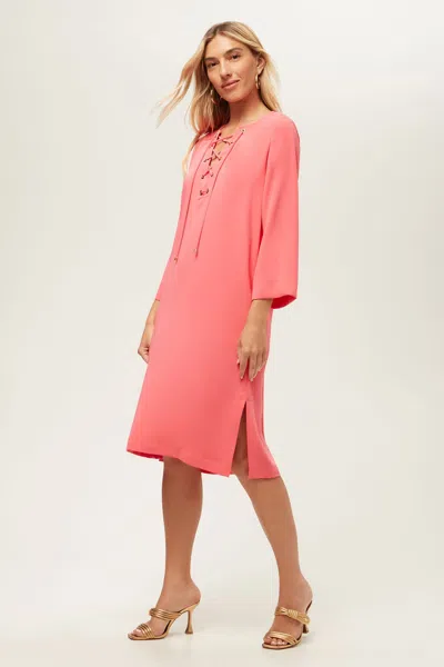 Trina Turk Catamaran Midi Dress In Red