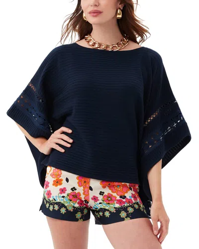 Trina Turk Chic Wrap 2 Wool Sweater In Blue