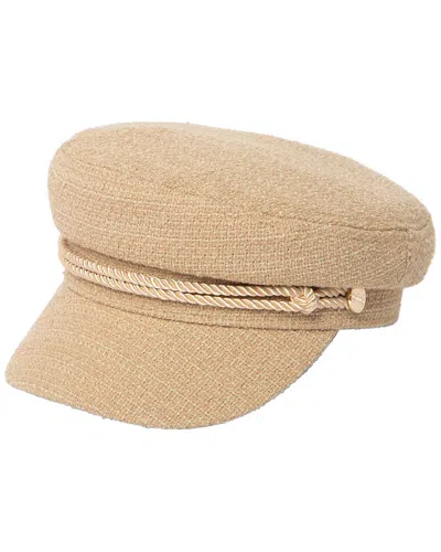 Trina Turk Claire Wool Flat Cap In Black