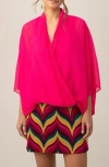 Trina Turk Concourse 2 Faux Wrap Top In Radio City