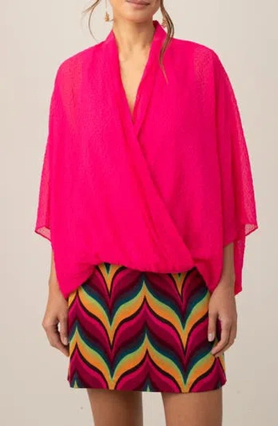 Trina Turk Concourse 2 Faux Wrap Top In Radio City