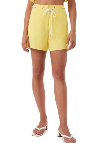 Trina Turk Corbin 2 Textured Cotton Short In Lavandou Lemon