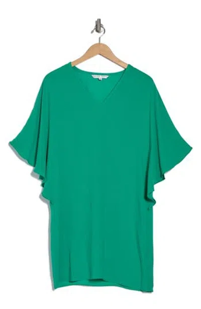 Trina Turk Country Club Short Sleeve Shift Dress In Green