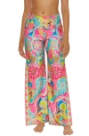 Trina Turk Cover-up Pants In Pink Multi