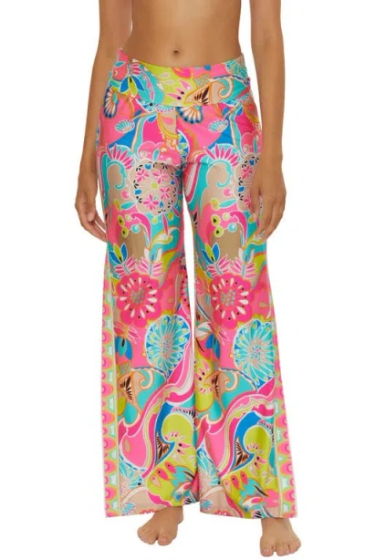 Trina Turk Cover-up Pants In Pink Multi