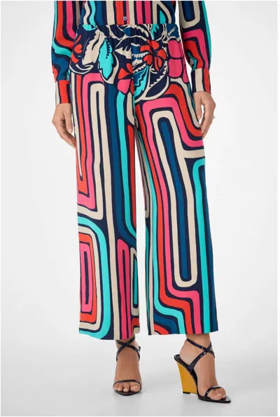 Trina Turk Cubism Geometric Print Pant In Multi
