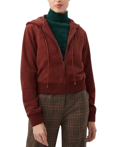 Trina Turk Dalma Suede Jacket In Brown