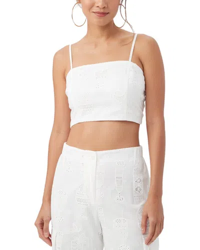 Trina Turk Dalynn Crop Top In White