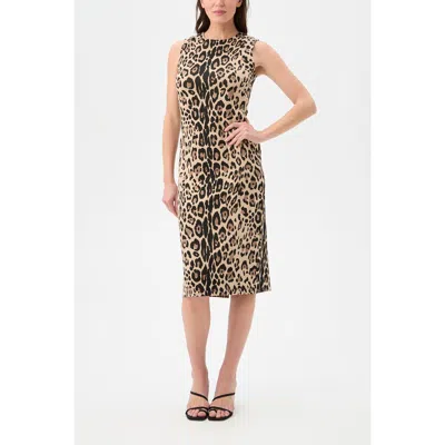 Trina Turk Dame Leopard Midi Sheath Dress In Multi