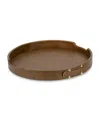 Trina Turk Dark Brown Round Tray In Brown