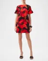 Trina Turk Darling Ruffle Sleeve Shift Dress In Multi