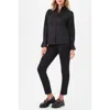Trina Turk Delancey Tuxedo Button Up Top In Black