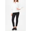 Trina Turk Delancey Tuxedo Button Up Top In White