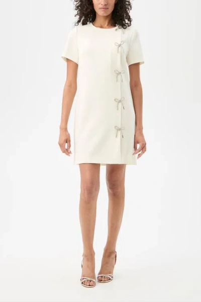 Trina Turk Diamonds Rhinestone Bow Dress In White