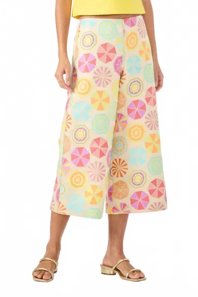 Trina Turk Diona Crop Pant In Multicolor