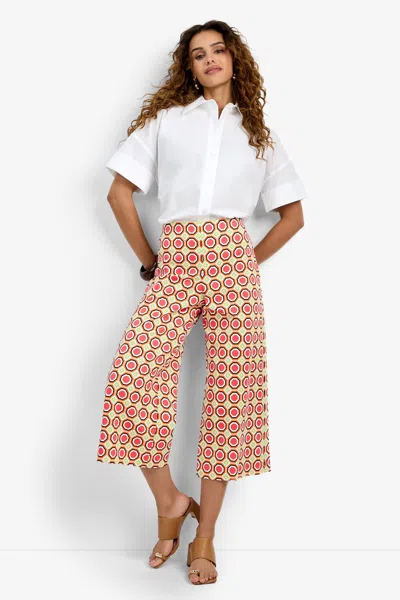 Trina Turk Diona Crop Pant In Multi