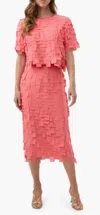 Trina Turk Flutter Chiffon Dita Midi Skirt In Pink