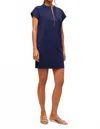 Trina Turk Doubles Short Sleeve Wedge Dress In Ink In Blue