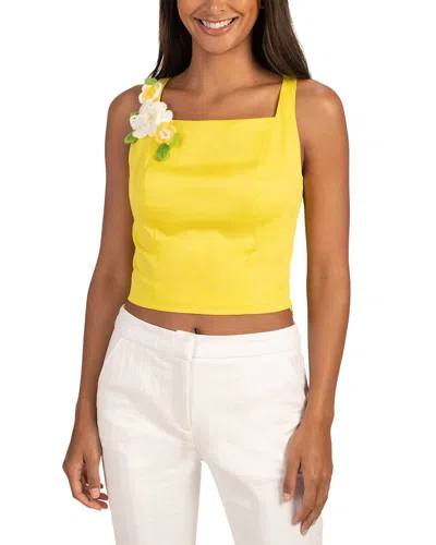 Trina Turk Edina Top In Yellow