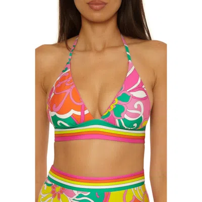 Trina Turk Elara Banded Reversible Bikini Top In Multi