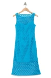 Trina Turk Eleanor Sleeveless Cutout Shift Dress In Blue