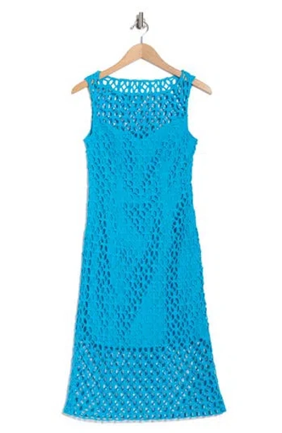 Trina Turk Eleanor Sleeveless Cutout Shift Dress In Blue