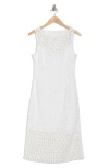 Trina Turk Eleanor Sleeveless Cutout Shift Dress In White
