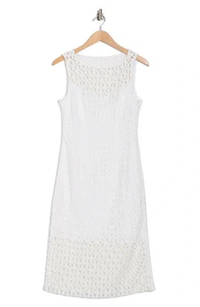 Trina Turk Eleanor Sleeveless Cutout Shift Dress In White