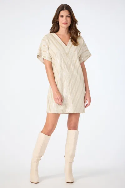Trina Turk Elisabetta Short-sleeve Dress In Neutral