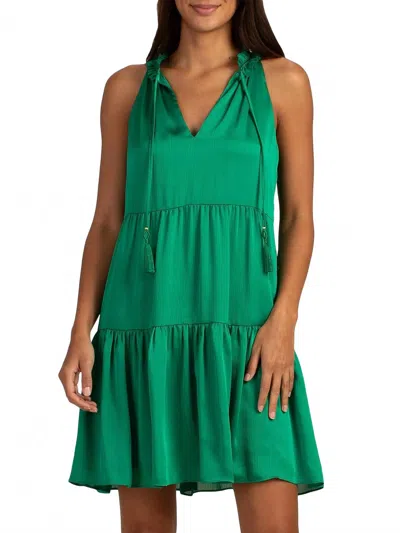 Trina Turk Embrace Dress In Zellige Green In Multi