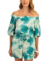 Trina Turk Equinox 2 Off The Shoulder Top In Blue