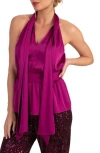 Trina Turk Eris Silk-blend Top In Festive Fuchsia