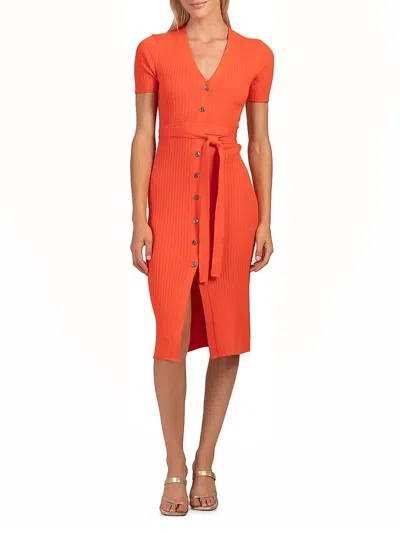 Trina Turk Esmeralda Dress In Poppy In Orange