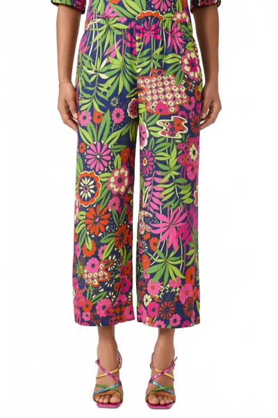 Trina Turk Estella Cropped Pant In Multi Color Floral