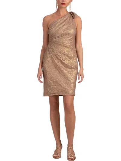 Trina Turk Etoile Dress In Foil Gold In Multi