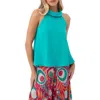 Trina Turk Eze Halter Top In Blue