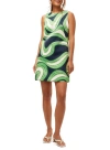 Trina Turk Fairy Tale 2 Sleeveless Swirl-print Mini Dress In Multi