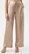 Trina Turk Fatima Linen-blend Pant In Gold