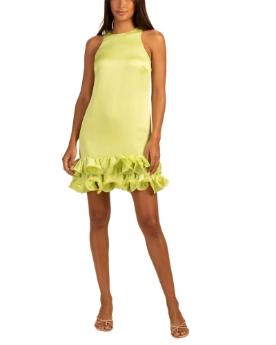 Trina Turk Feather Dress In Yellow